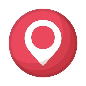 Pin pointer location isolated icon Illustrazione stock