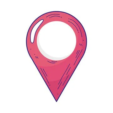 Pin pointer location isolated icon Stock Illustration