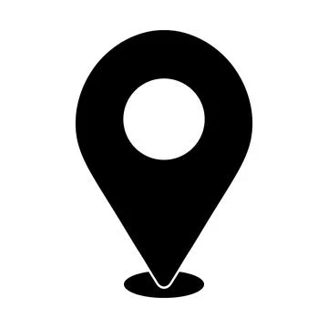 Pin pointer location isolated icon vector illustration 库存插图
