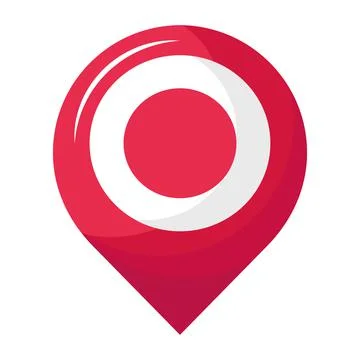 Pin pointer location isolated style icon Stock Illustration