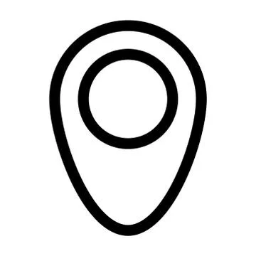 Pin pointer location line style icon Stock Illustration