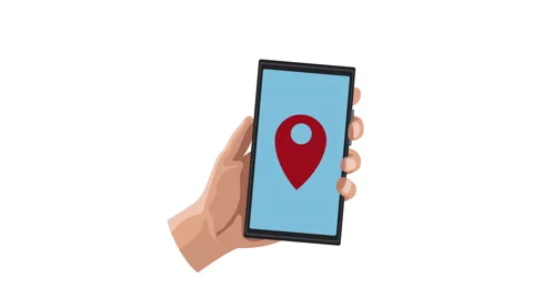 Pin pointer location in smartphone 動画素材 232086185