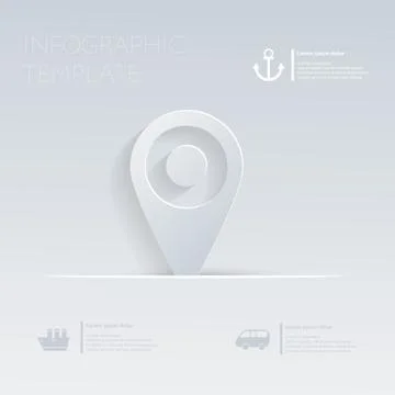 Pin pointer location. theme holidays. template infographic or website layout. Stock Illustration