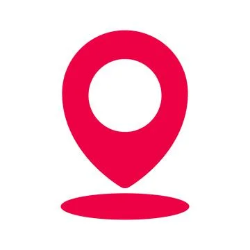 Pin pointer red icon. Stock Illustration