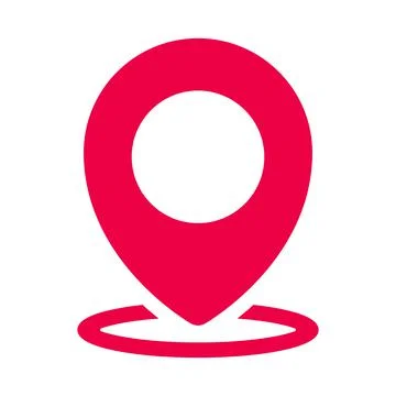 Pin pointer red icon. Stock Illustration