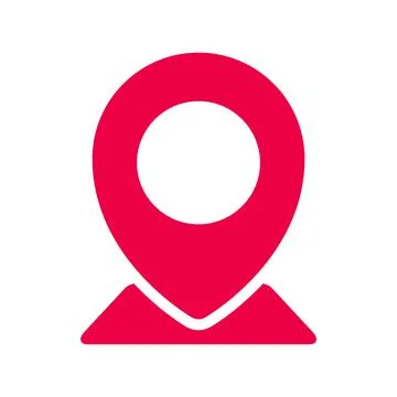 Pin pointer red icon. Stock Illustration