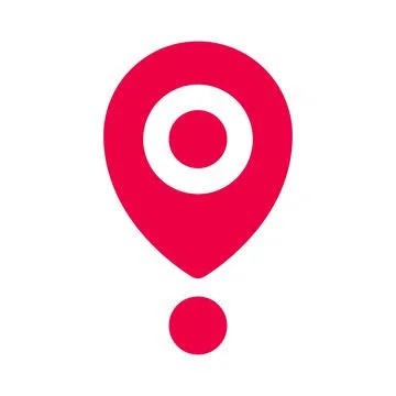 Pin pointer red icon. Stock Illustration