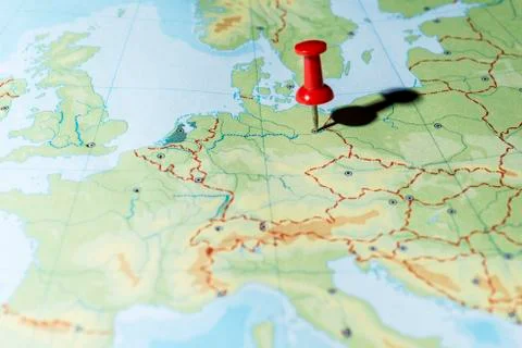 Pin pointing Berlin Stock Photos