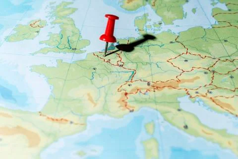 Pin pointing Brussels Stock Photos