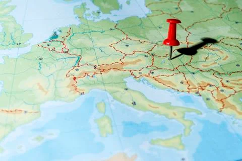 Pin pointing Budapest Stock Photos