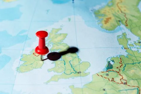 Pin pointing Dublin Stock Photos
