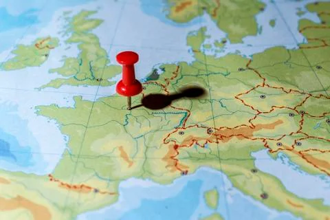 Pin pointing Paris Stock Photos