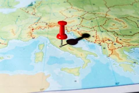 Pin pointing Rome Stock Photos