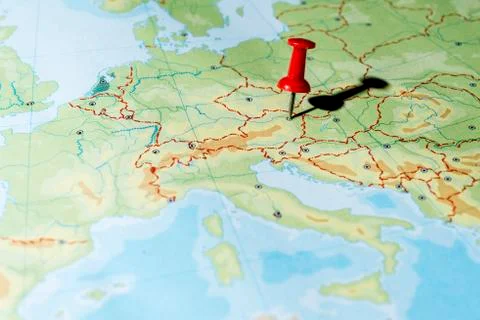Pin pointing Vienna Foto stock