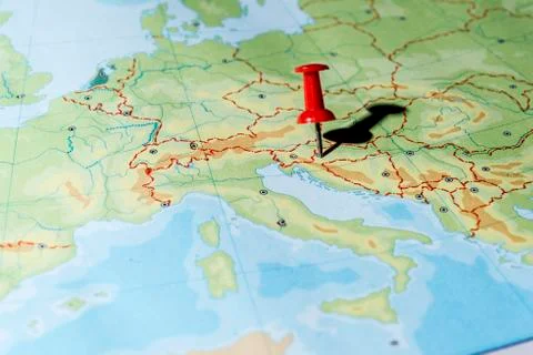 Pin pointing Zagreb Stock Photos