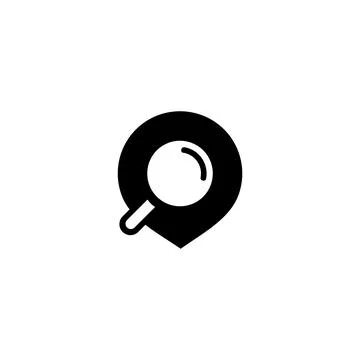Pin search logo Stock Illustration