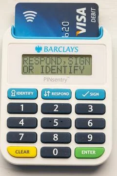 A pin sentry machine that generates a unique security code for accessing inte Stock Photos