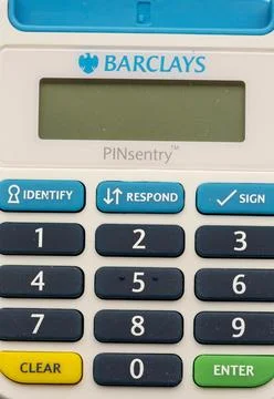A pin sentry machine that generates a unique security code for accessing inte 스톡 사진