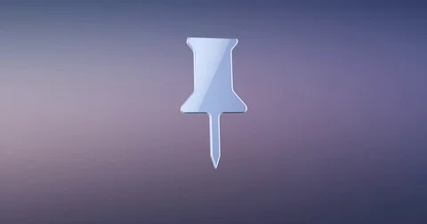 Pin Silver 3d Icon Stock Footage 69986648