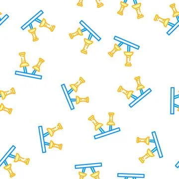 Pin stationery vector seamless pattern Stock Illustration