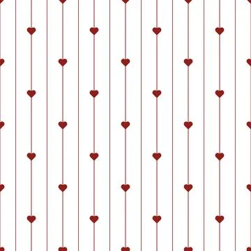 Pin Stripes with hearts seamless pattern 스톡 일러스트