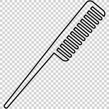 Pin tail comb with long handle Illustration