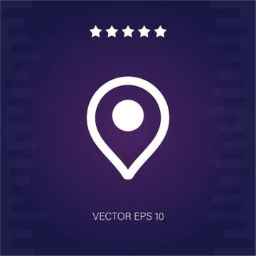 Pin vector icon Stock Illustration