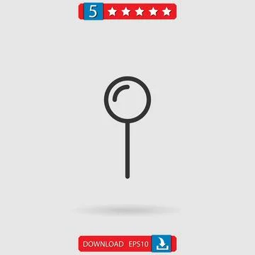 Pin vector icon Stock Illustration