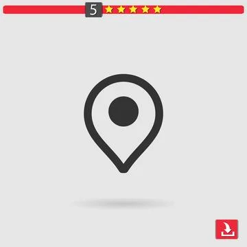 Pin vector icon Stock Illustration