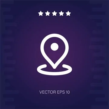 Pin vector icon Illustrazione stock