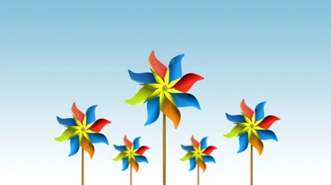 Pin wheel group Stock Footage 23458019