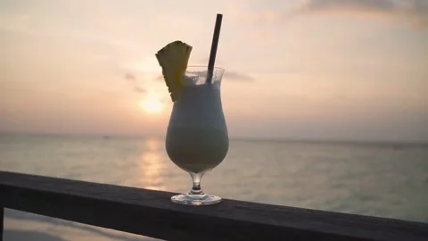 A Pina Colada cocktail Stock Footage 146752064