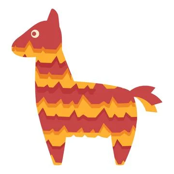 Pinata donkey icon cartoon vector. Mexico candy Illustrazione stock