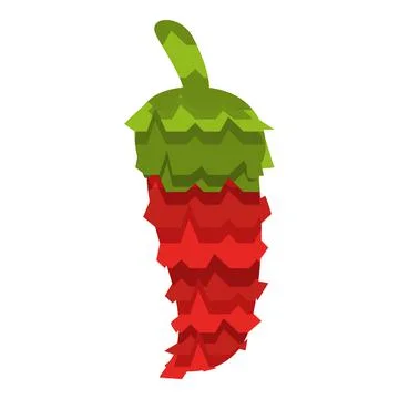 Pinata pepper icon cartoon vector. Party toy Illustrazione stock