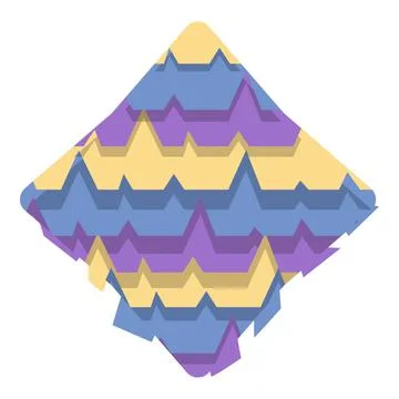 Pinata rhombus icon cartoon vector. Mexican candy Illustrazione stock