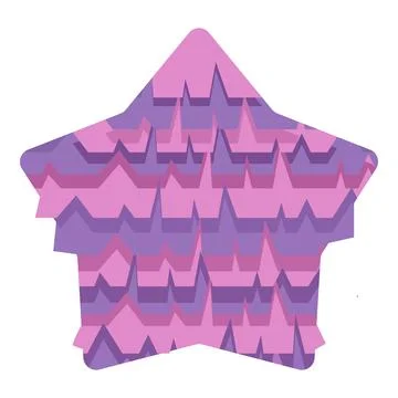 Pinata star icon cartoon vector. Birthday candy Illustrazione stock