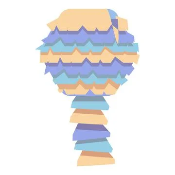 Pinata tree icon cartoon vector. Mexican candy Illustrazione stock