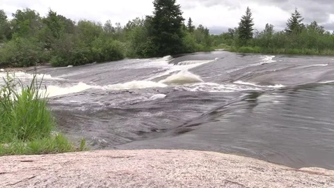 Pinawa River - rapids Stock Footage 77082845