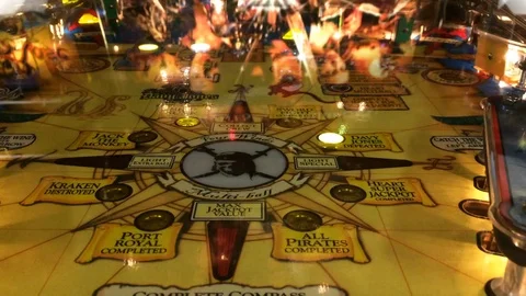 Pinball Arcade Shoots - Compass Stock Footage 111782423