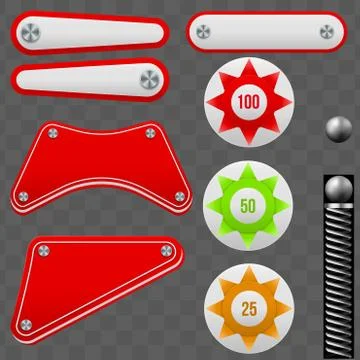 Pinball Elements vector set イラスト素材