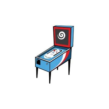 Pinball game arcade console vector Stock Illustration