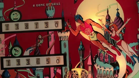 Pinball game (vintage) WIN Stock-Footage 43665239