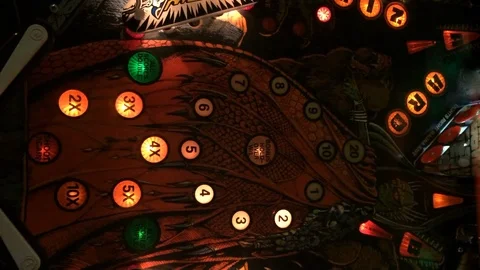 Pinball Machine with Numbers Stock Footage 111782488