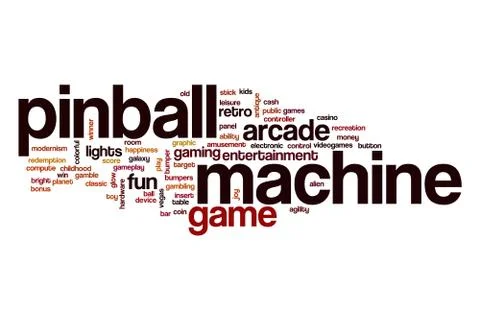 Pinball machine word cloud concept イラスト素材