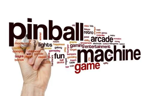 Pinball machine word cloud concept イラスト素材