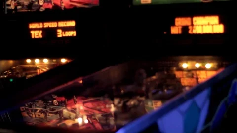 Pinball machines and reflections Stock Footage 71358504