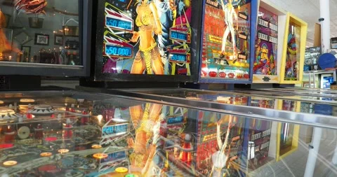 Pinball machines Stock Footage 248391229
