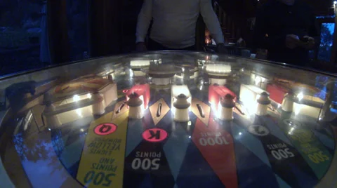 Pinball top angle 2 Stock Footage 37559977