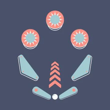 Pinball Vector illustration. Stock Illustration