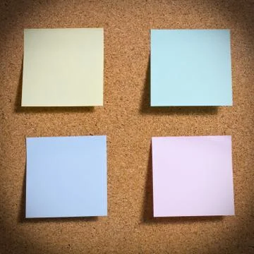 Pinboard with notes on it. 스톡 사진